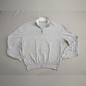 Men's Light Gray Zip-Up Sweater